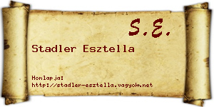 Stadler Esztella névjegykártya